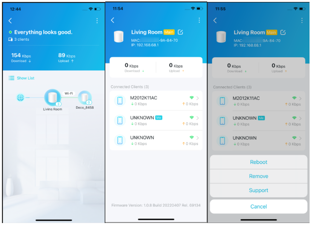 Manage Deco unit in Deco app.