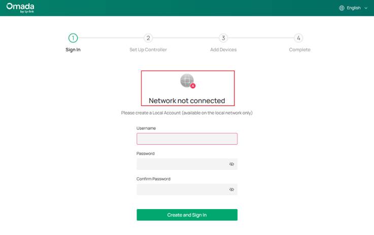 A screenshot showing the page for creating a local account.