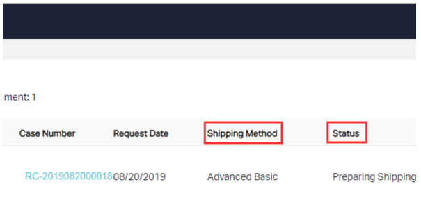 Verificar Método de Envio e Status.