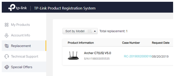 Lista de Casos de RMA.