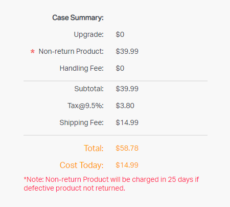 Página de resumo do caso.