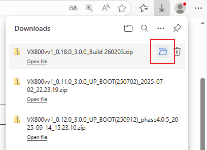 Navigate to the zip file.