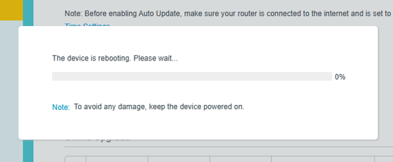 Router is upgrading.