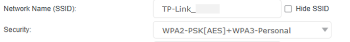 It shows a hybrid encryption method that supports both WPA2-PSK and WPA3-SAE in the WebGUI of Wi-Fi7 Aginet models.
