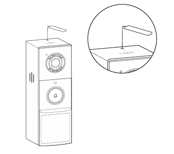 To detach the doorbell using a pin.