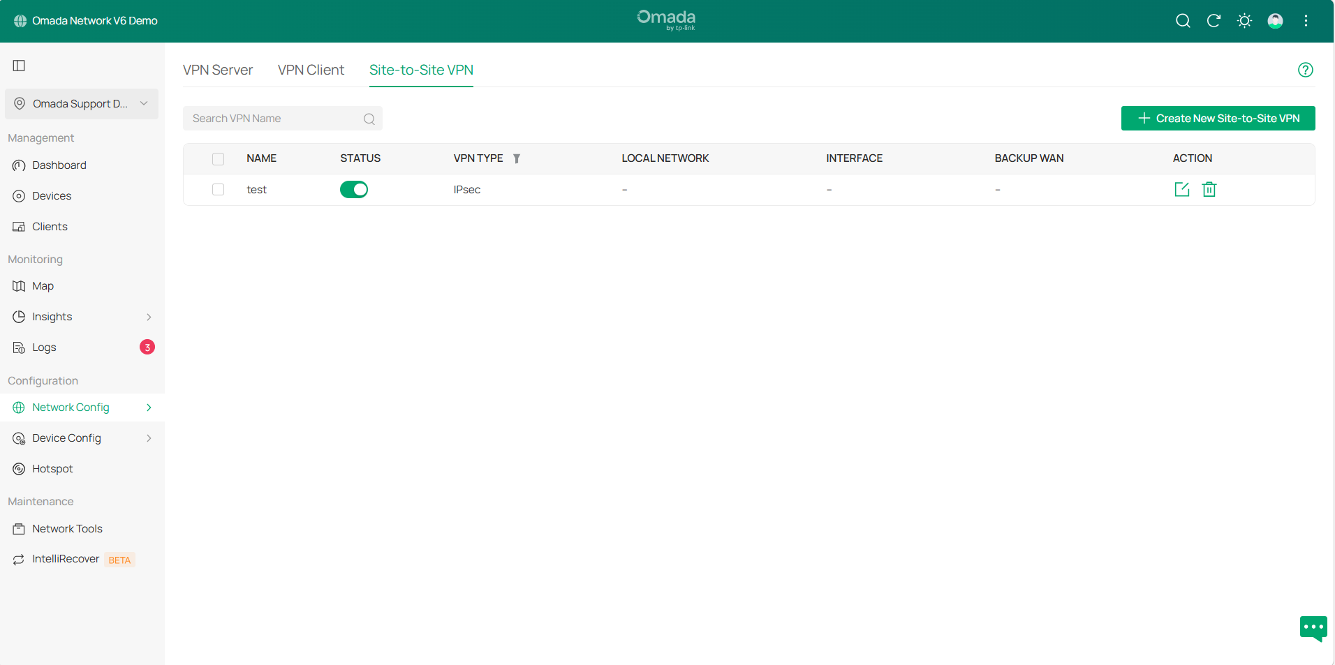 Display the VPN policy.