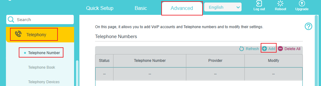 Click add button to add a new item.