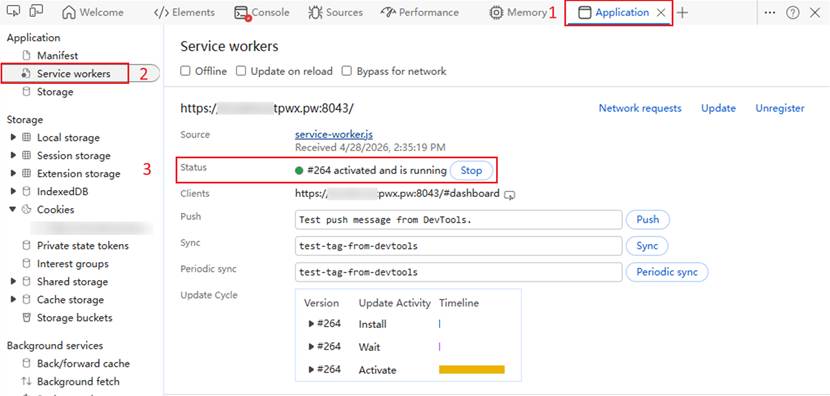 a screenshot showing the browser developer page.