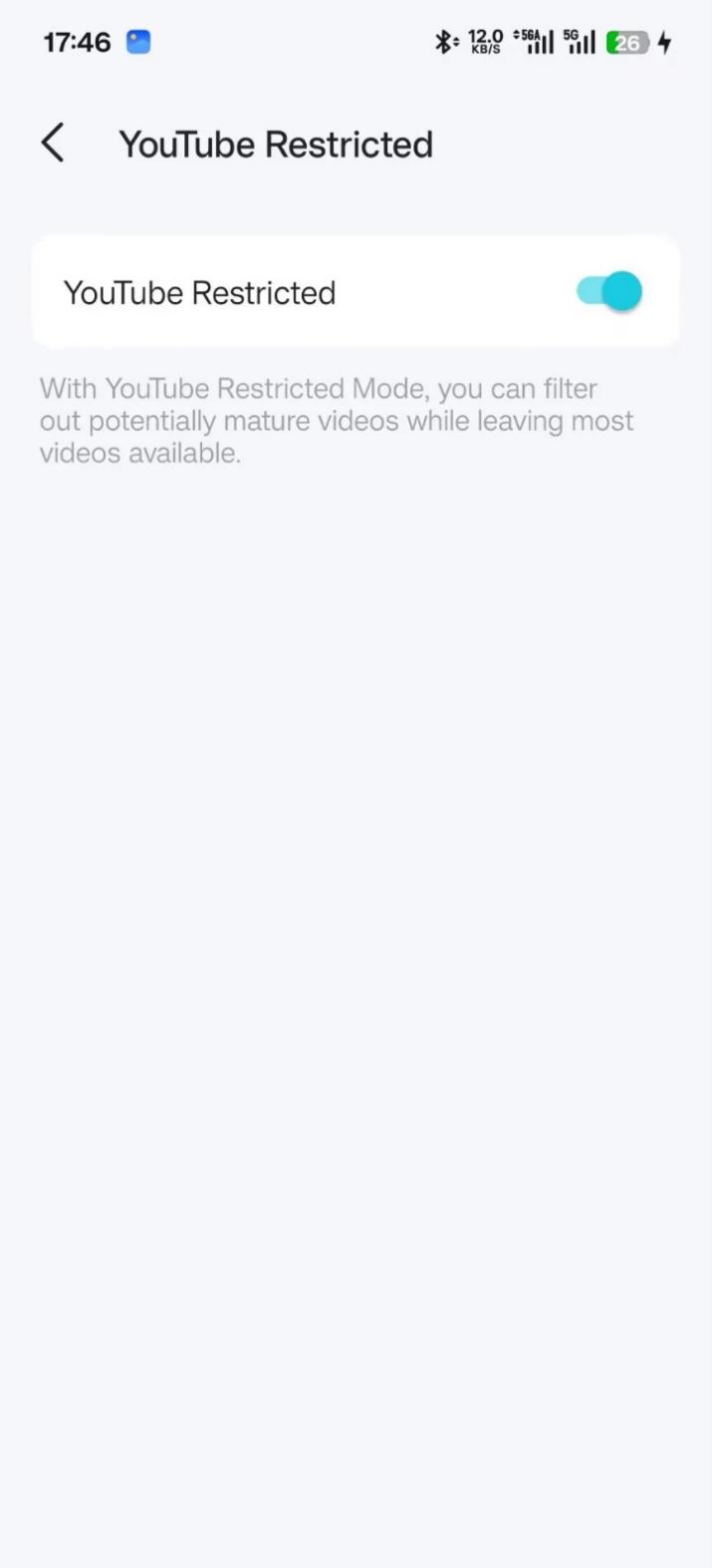 The YouTube Restricted pages.