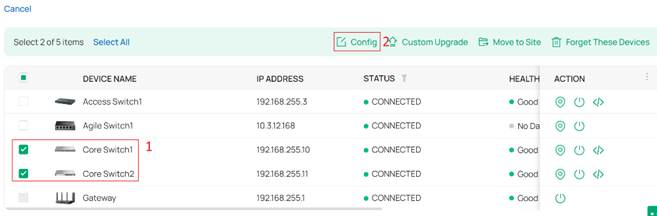  Selecting multiple switches in batch.