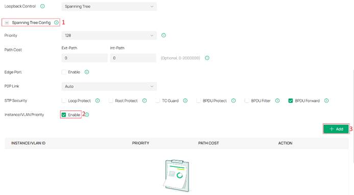 Adding a instance port priority item.