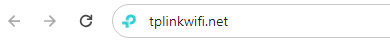 The address box of a browser showing tplinkwifi.net.
