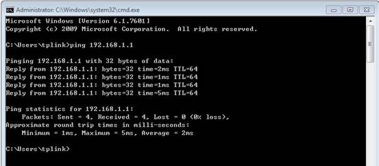 The screenshot shows the Ping result.