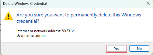 Click yes.