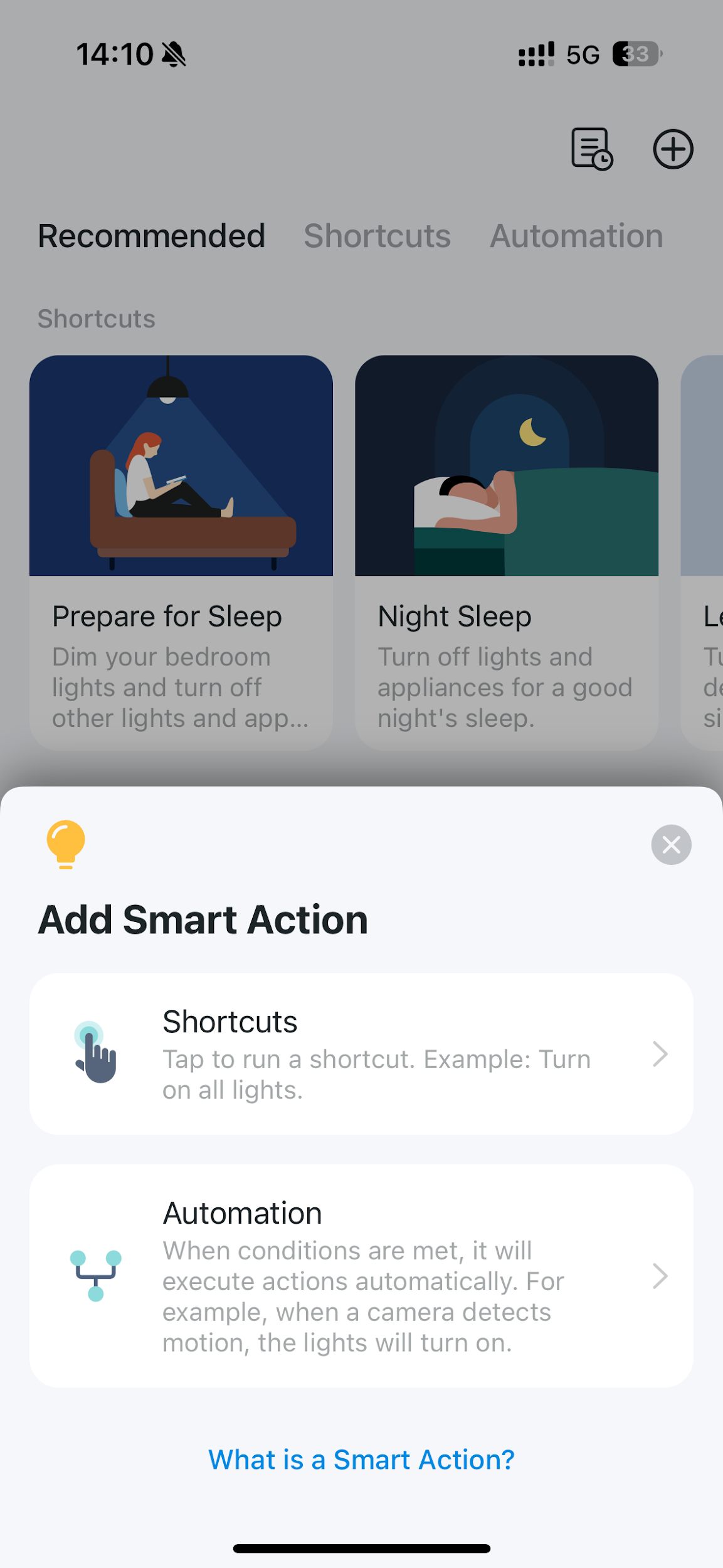 Add smart action.