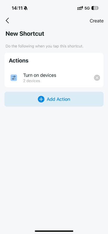 Action is added.