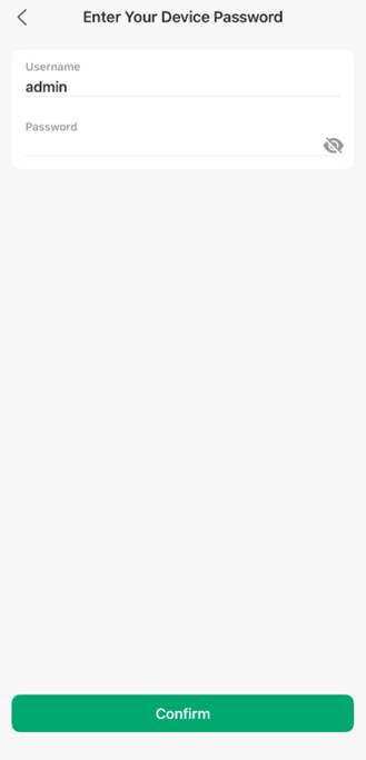 Set a device account in the app.