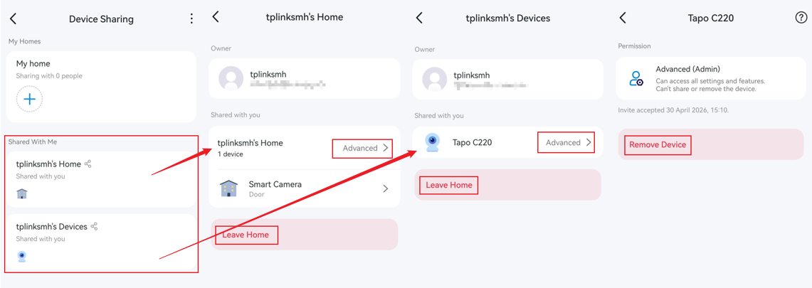 View permission or stop sharing from the recipient account.