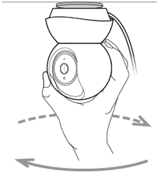 Rotate camera anticlockwise to detach it from camera base.