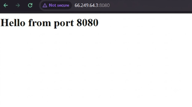 Accessing internal server from external client.