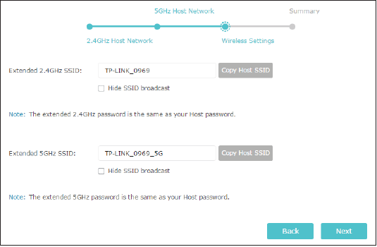 Wireless Settings page.