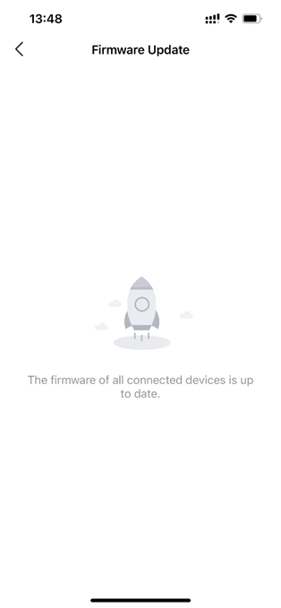 Check for updates in the Firmware Update page.