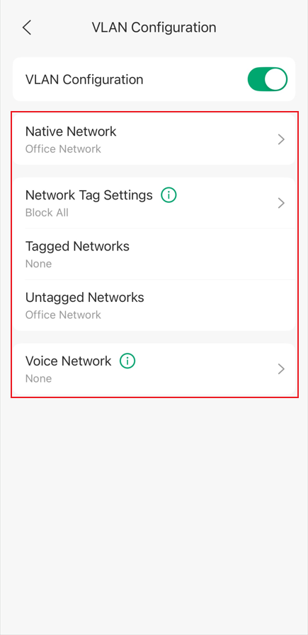 show an example of configuring the VLAN rules.