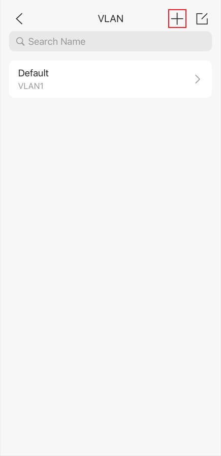 show the position of the button to create a new VLAN.