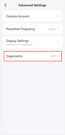 Tap Diagnostics.