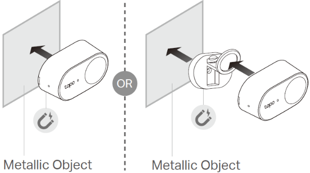 Displays how to magnetically attach your sensor to metallic surfaces.