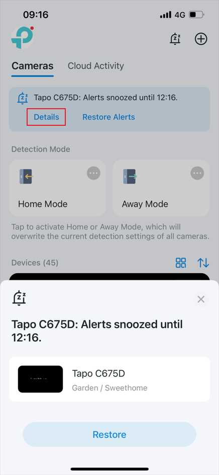 Tap Details.