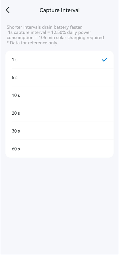 Select an interval.