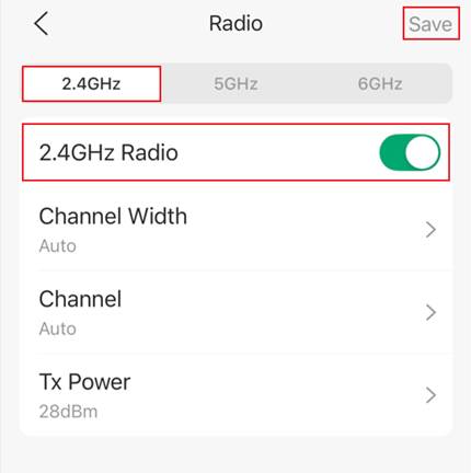 Enable the 2.4GHz Radio on the Radio page.