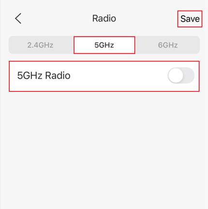 Disable the 5GHz Radio on the Radio page.