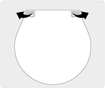 Two adhesives on the front pad of Tapo RV30 Max Plus Gen2.