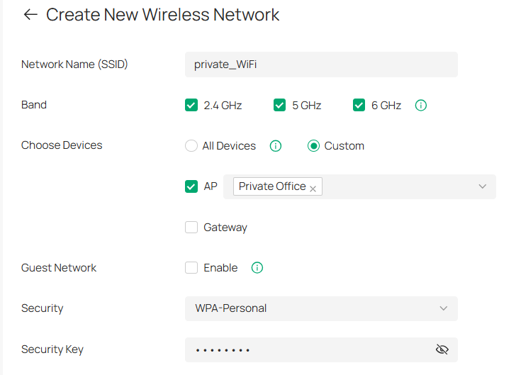 SSID settings page showing AP Group filter options in the Devices column