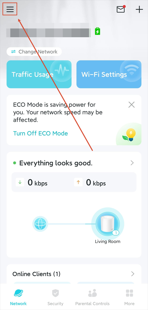 Tap the three lines icon.