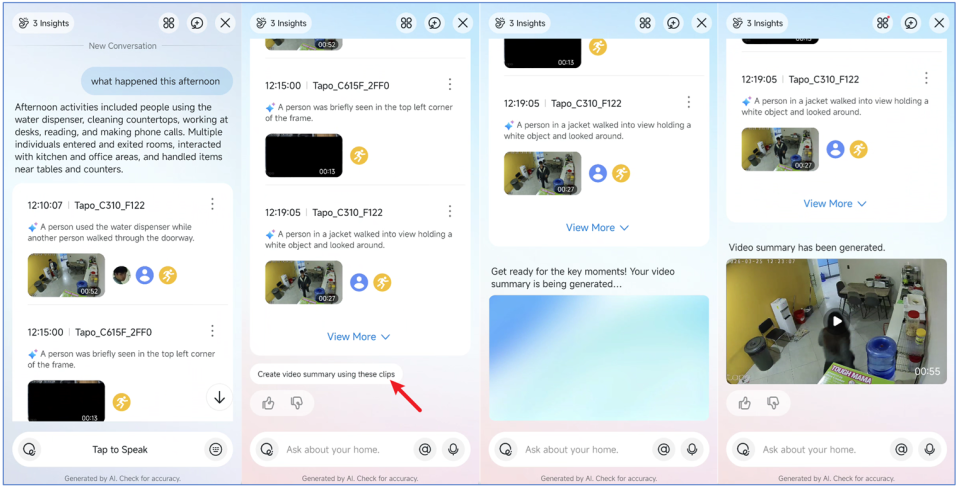 Open AI Chat and watch a short recap that covers the key events of the day or week.