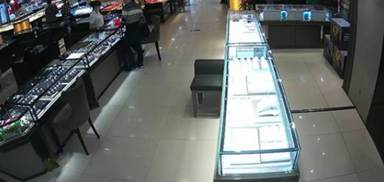 An overexposed counter in the center.