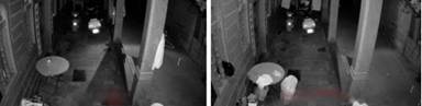 Comparison of images before and after WDR adjustment, with the optimized image on the right.