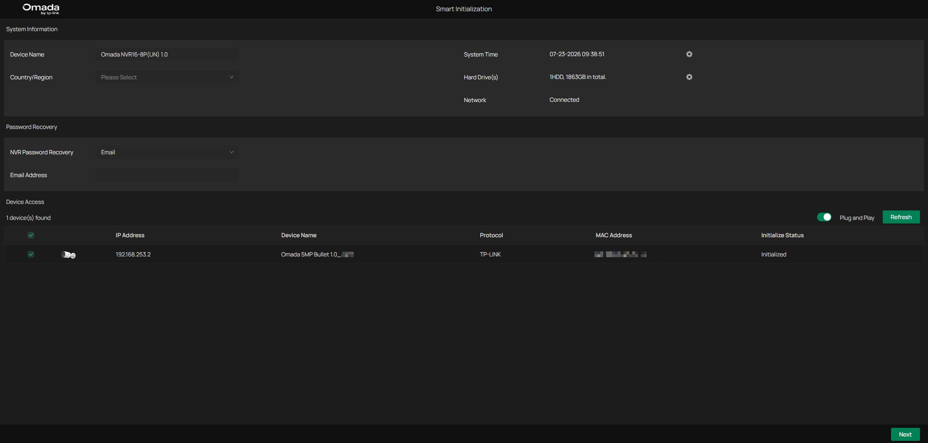 Step to configure system settings, password and add cameras