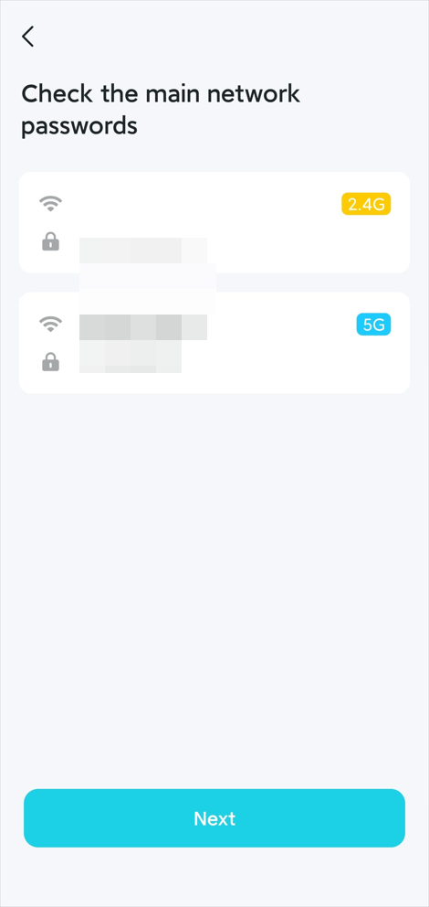 App asks to check the Wi-Fi password of the router.