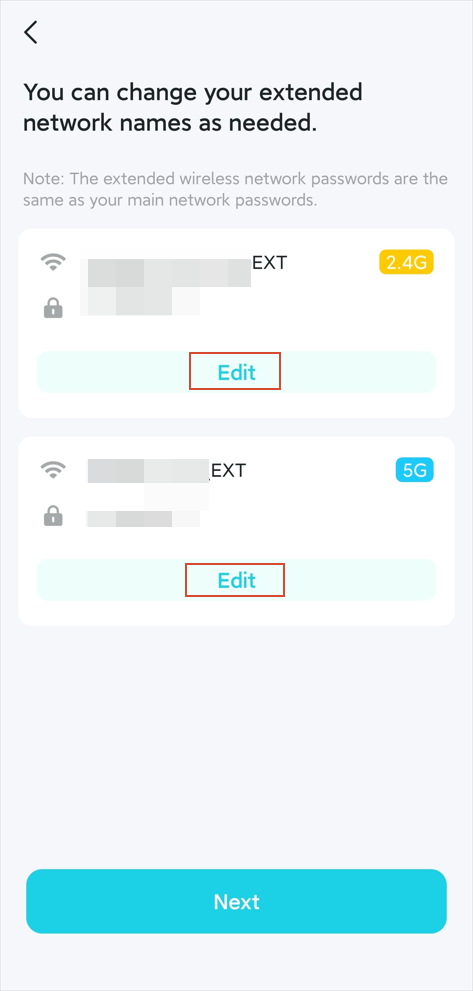 App asks to edit the Wi-Fi password of the router.