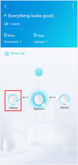 The Network Map page with the Hallway Deco highlighted.