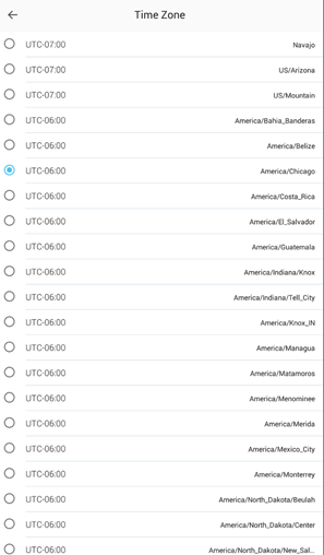 Wählen Sie Ihre aktuelle Zeitzone aus.