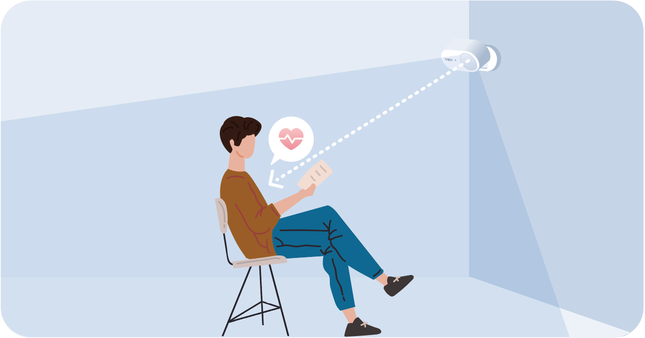 Display the sensor facing the user's chest (heart area).
