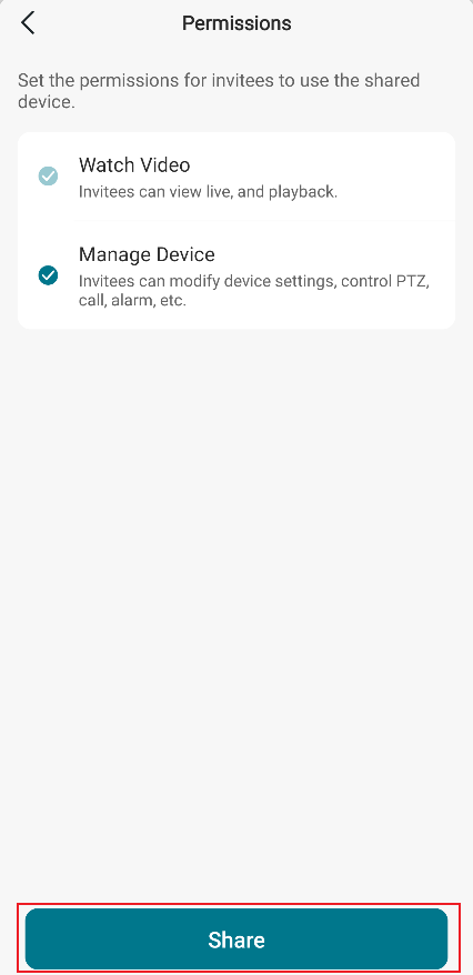 Display the Permissions page