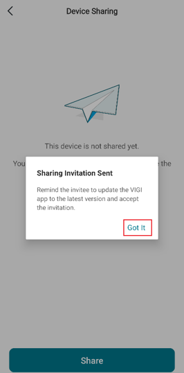 Confirm the action