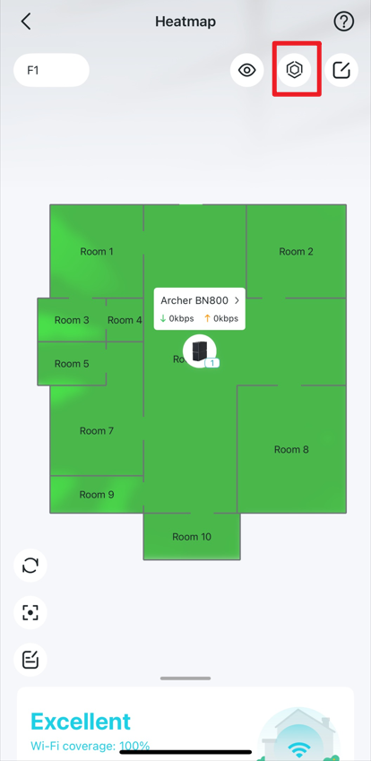 Shows the position of the Simulated Placement button on the screen.