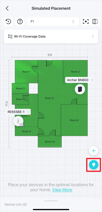 Locate the Placement Suggestions icon on the heatmap.